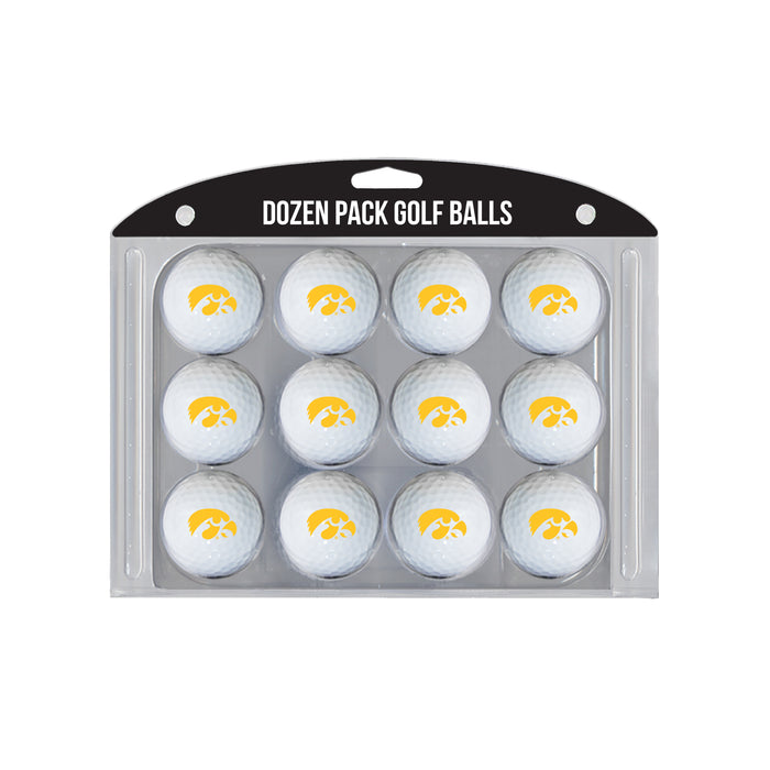 Iowa Hawkeyes logo golf balls, 12 pack