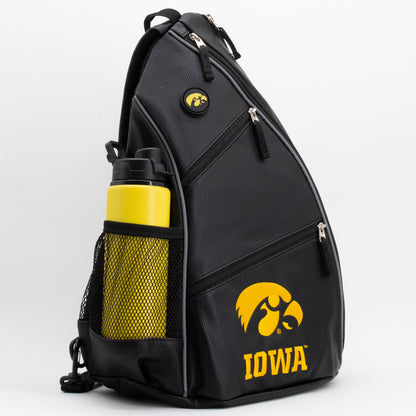 Iowa Hawkeyes PU leather backpack by Team Golf, view 3