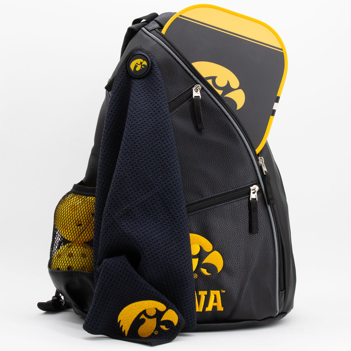 Iowa Hawkeyes PU leather backpack by Team Golf, view 5