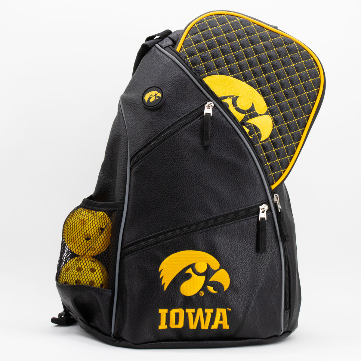 Iowa Hawkeyes PU leather backpack by Team Golf, view 6