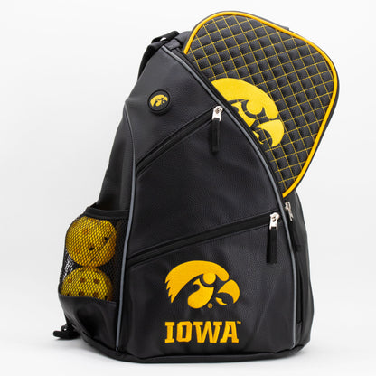 Iowa Hawkeyes PU leather backpack by Team Golf, view 6