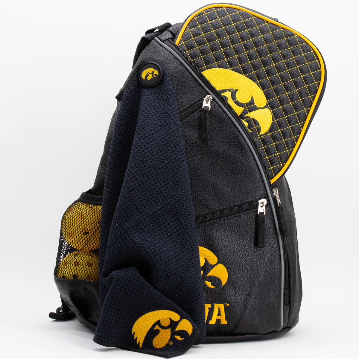 Iowa Hawkeyes PU leather backpack by Team Golf, view 7