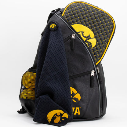 Iowa Hawkeyes PU leather backpack by Team Golf, view 7
