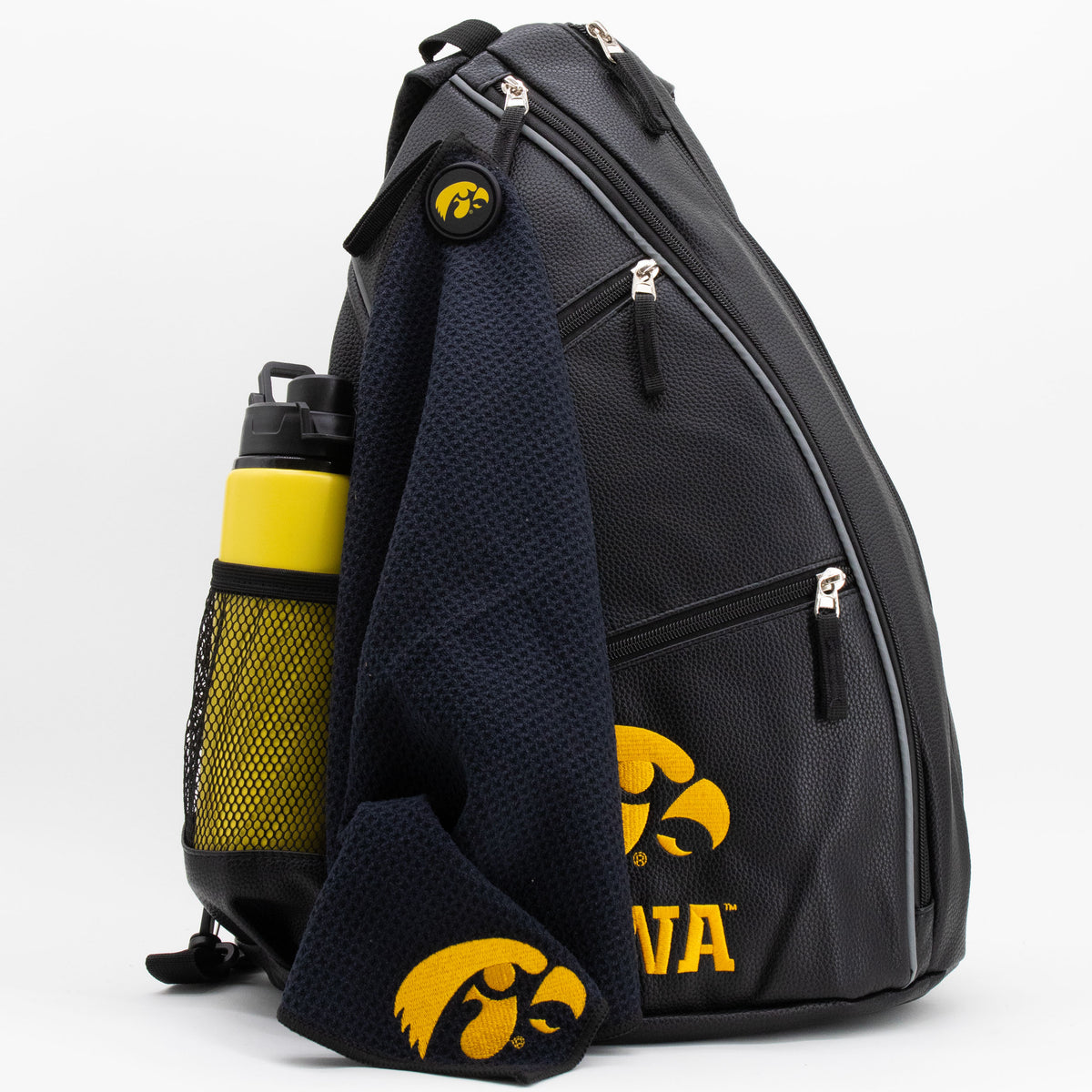 Iowa Hawkeyes PU leather backpack by Team Golf, view 8