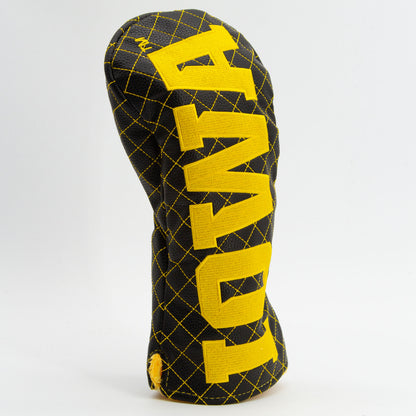 Iowa Hawkeyes Solid Quilted Driver Headcover, angled view