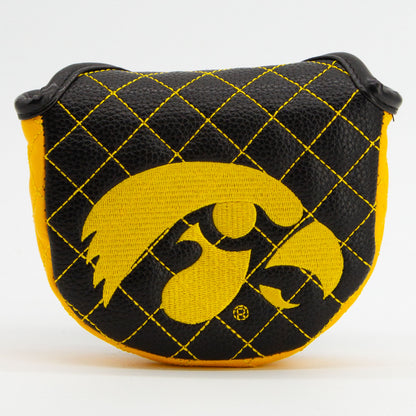 Iowa Hawkeyes Solid Quilted Mallet Putter Cover, front view
