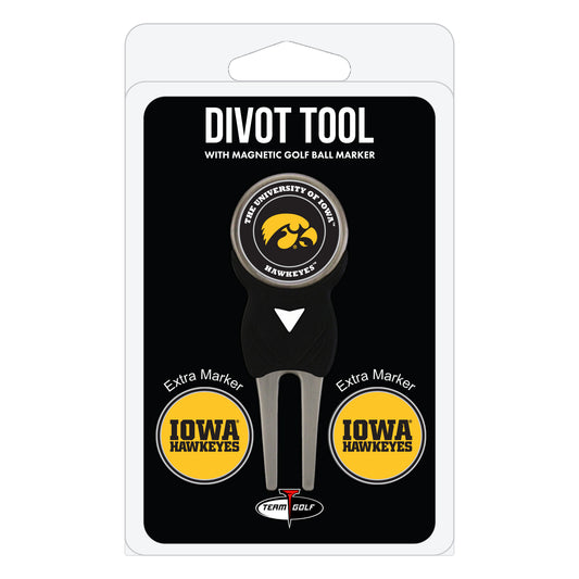 Iowa Hawkeyes divot repair tool and three ball markers