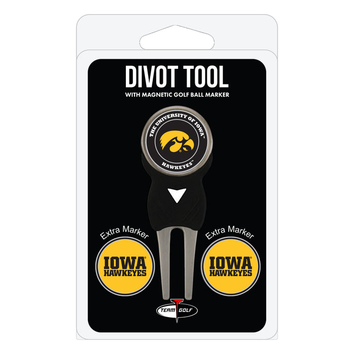 Iowa Hawkeyes divot repair tool and three ball markers