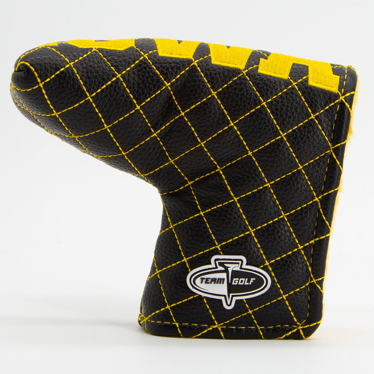 Iowa Hawkeyes Solid Quilted Blade Putter Cover, back view