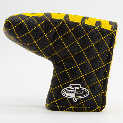 Iowa Hawkeyes Solid Quilted Blade Putter Cover, back view