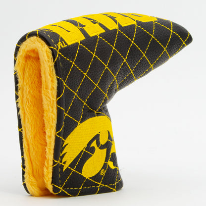 Iowa Hawkeyes Solid Quilted Blade Putter Cover, opening detail