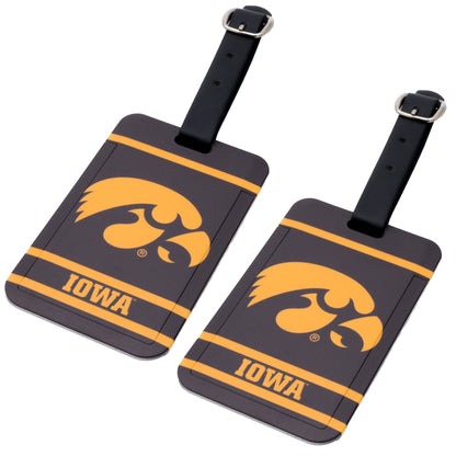 Iowa Hawkeyes plastic golf bag tag by Team Golf, product photo 4