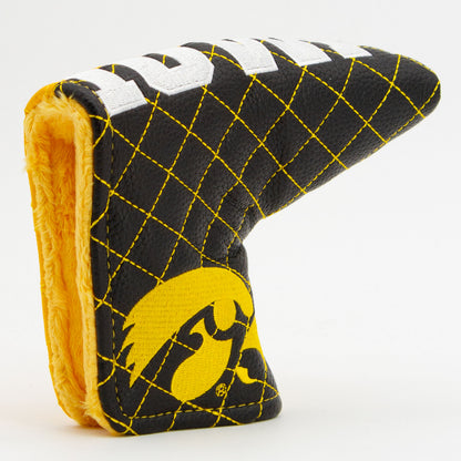 Iowa Hawkeyes Split Quilted Blade Putter Cover, opening detail