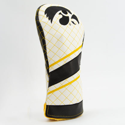 Iowa Hawkeyes Striped Quilted Driver Headcover, angled view