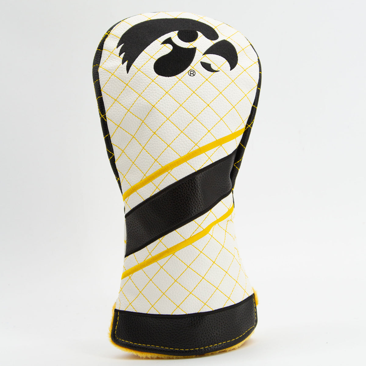 Iowa Hawkeyes Striped Quilted Driver Headcover, front view