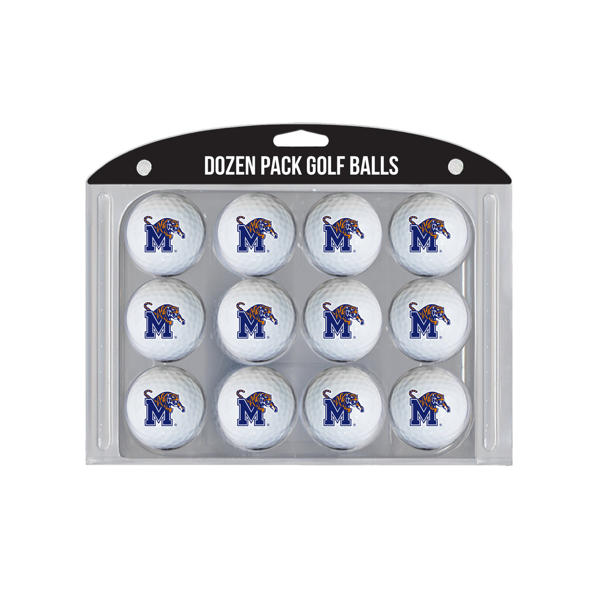 Memphis Tigers logo golf balls, 12 pack