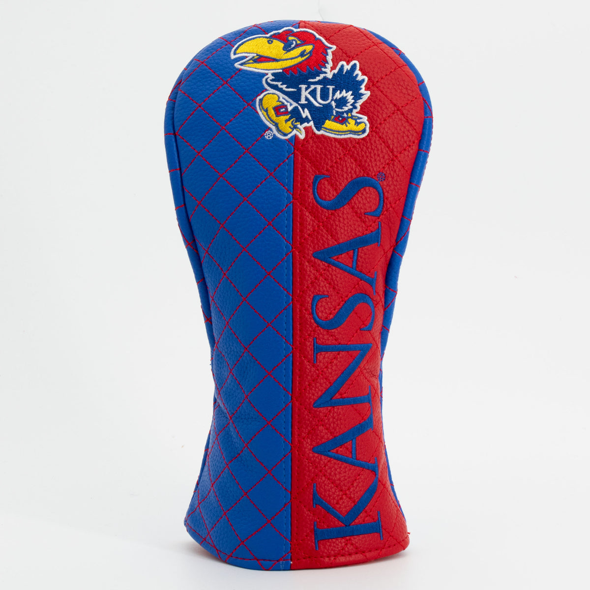 Kansas Jayhawks Split Quilted Fairway Headcover, front view