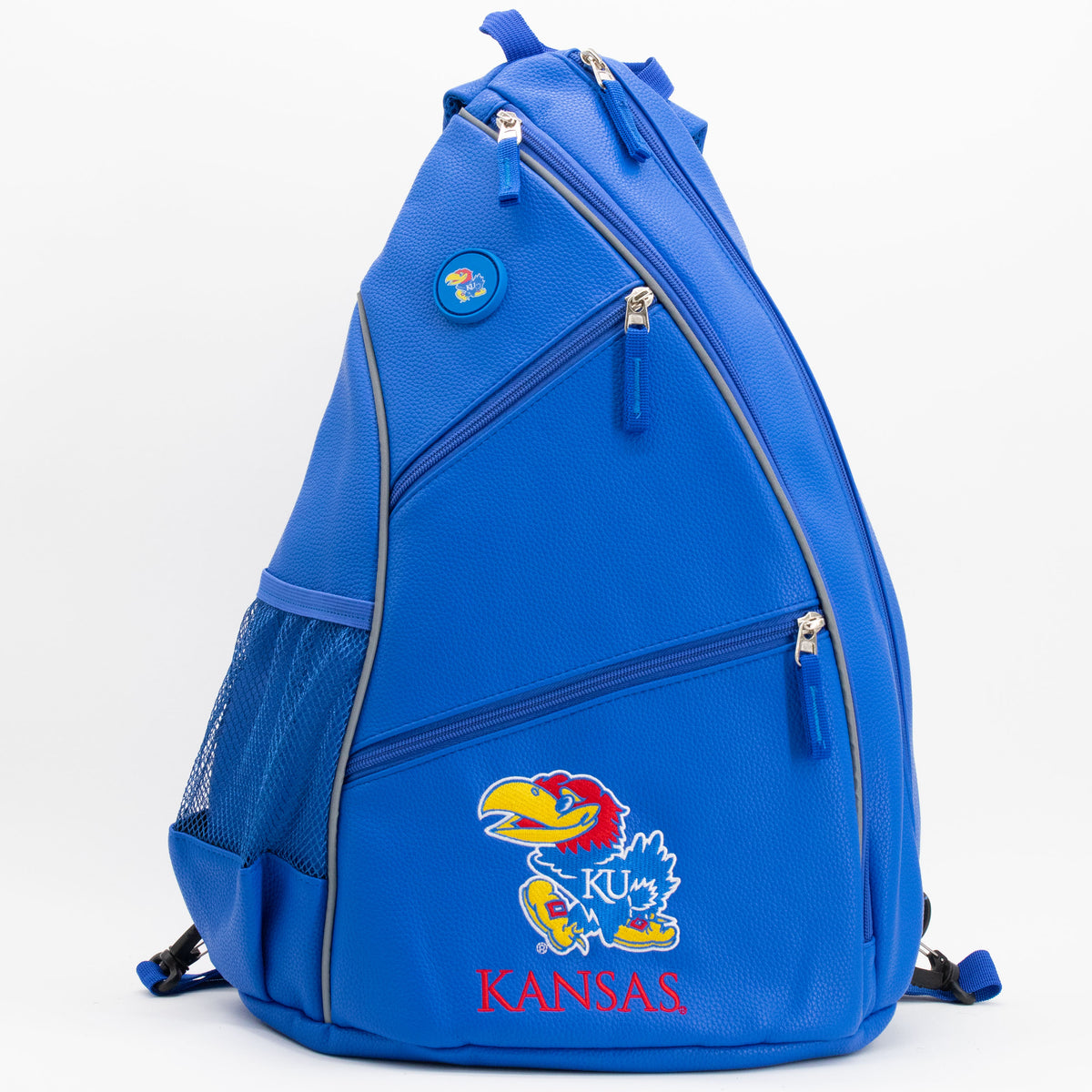 Kansas Jayhawks PU leather backpack by Team Golf, view 1