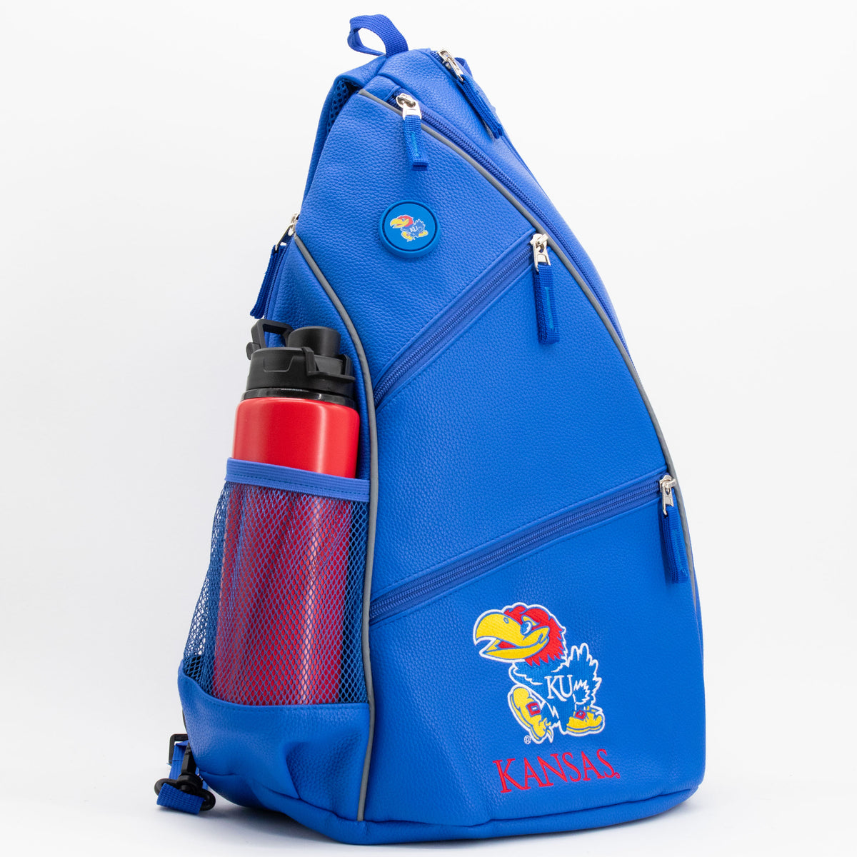 Kansas Jayhawks PU leather backpack by Team Golf, view 3