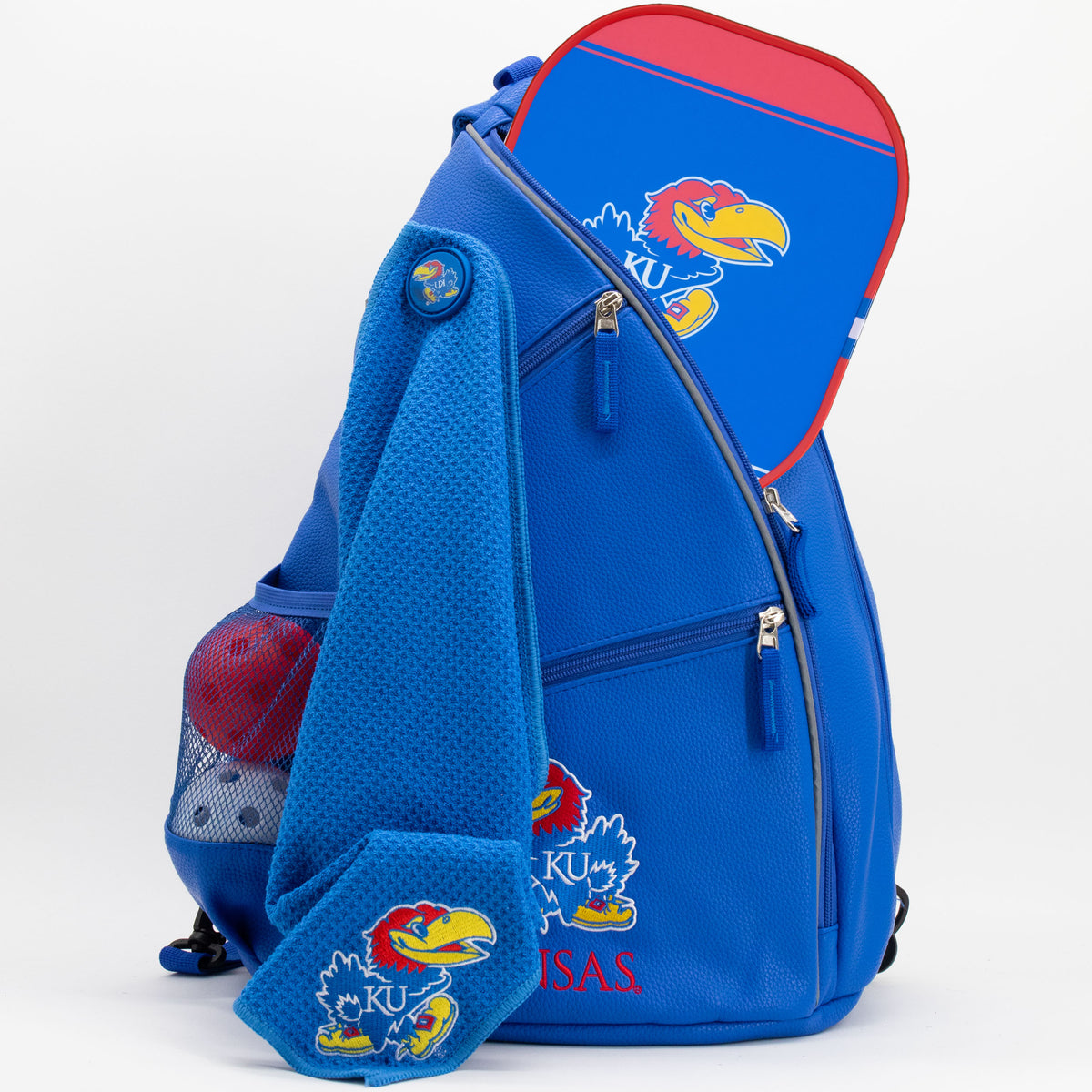 Kansas Jayhawks PU leather backpack by Team Golf, view 5