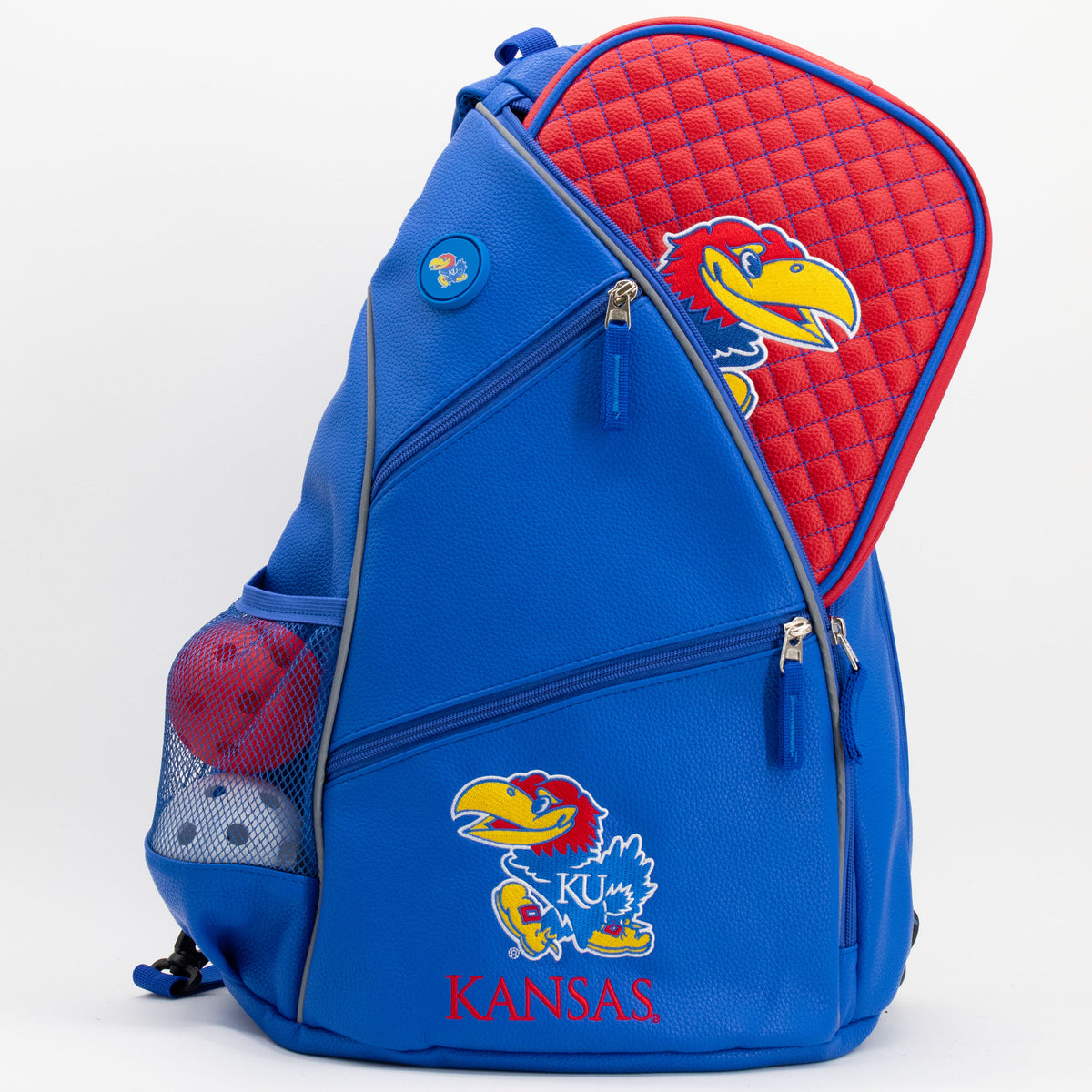 Kansas Jayhawks PU leather backpack by Team Golf, view 6