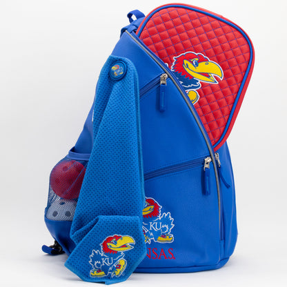 Kansas Jayhawks PU leather backpack by Team Golf, view 7