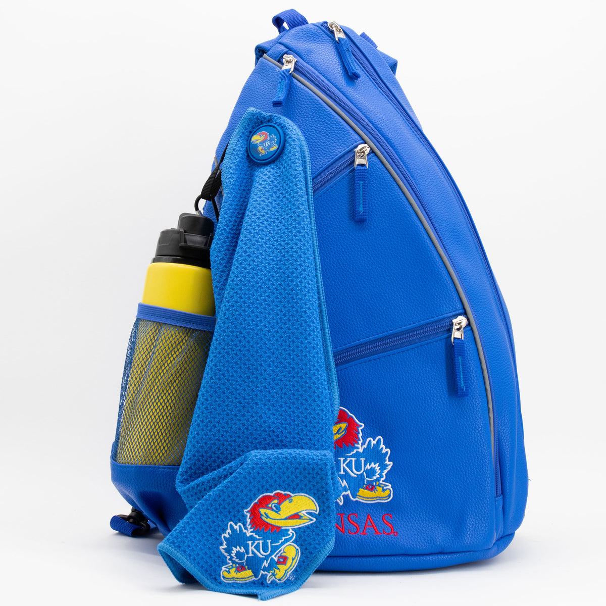 Kansas Jayhawks PU leather backpack by Team Golf, view 8