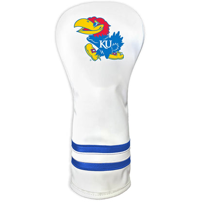 Kansas Jayhawks Vintage White Printed Fairway Headcover - golf headcover product images