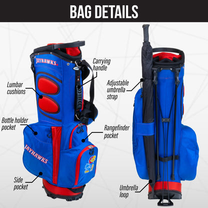 Kansas Jayhawks Fairway Stand Bag - Image 2 - Club Rehab