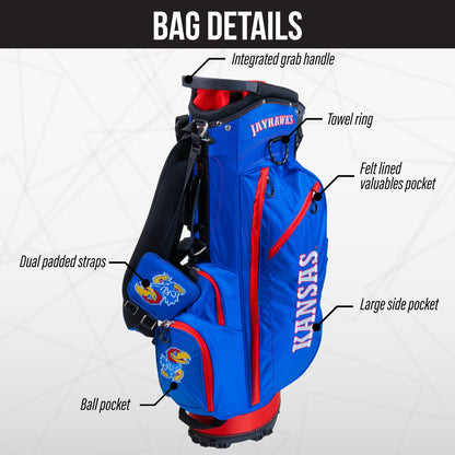 Kansas Jayhawks Fairway Stand Bag - Image 3 - Club Rehab