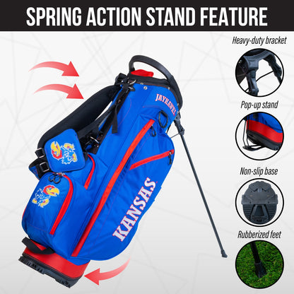 Kansas Jayhawks Fairway Stand Bag - Image 5 - Club Rehab