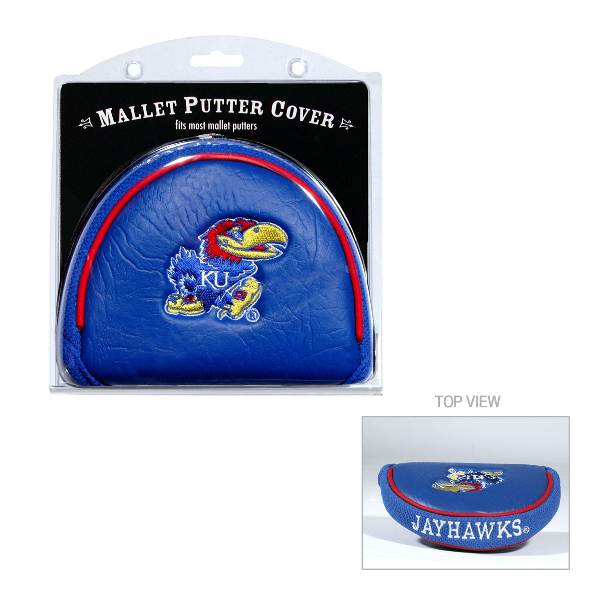 Kansas Jayhawks vintage mallet putter embroidered golf headcover