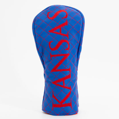Kansas Jayhawks Solid Quilted Fairway Headcover, front view