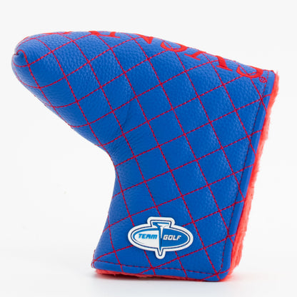 Kansas Jayhawks Solid Quilted Blade Putter Cover, back view