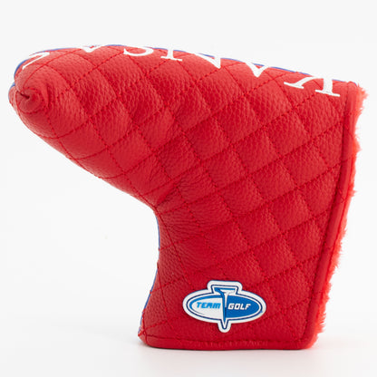 Kansas Jayhawks Split Quilted Blade Putter Cover, back view