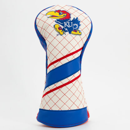 Kansas Jayhawks Striped Quilted Driver Headcover, front view