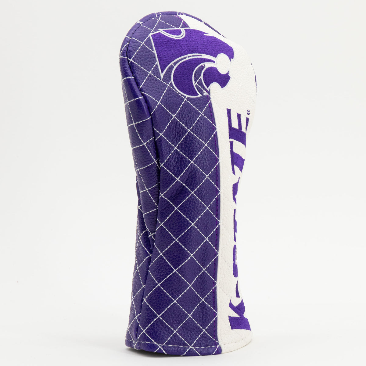 Kansas State Wildcats Split Quilted Fairway Headcover, angled view