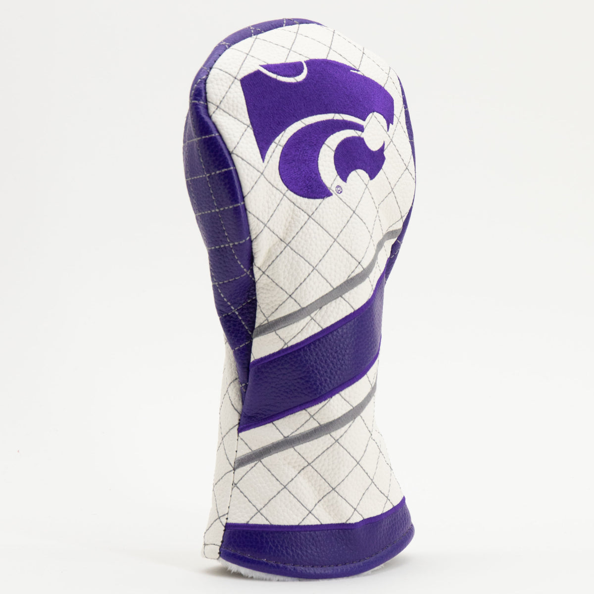 Kansas State Wildcats Striped Quilted Fairway Headcover, angled view