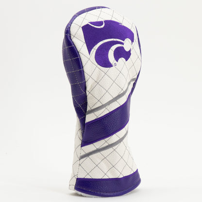 Kansas State Wildcats Striped Quilted Fairway Headcover, angled view