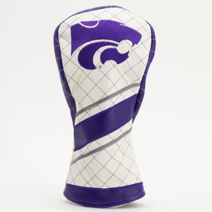 Kansas State Wildcats Striped Quilted Fairway Headcover, front view