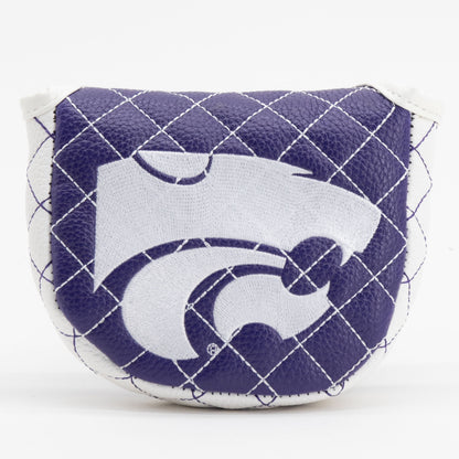 Kansas State Wildcats Solid Quilted Mallet Putter Cover, front view