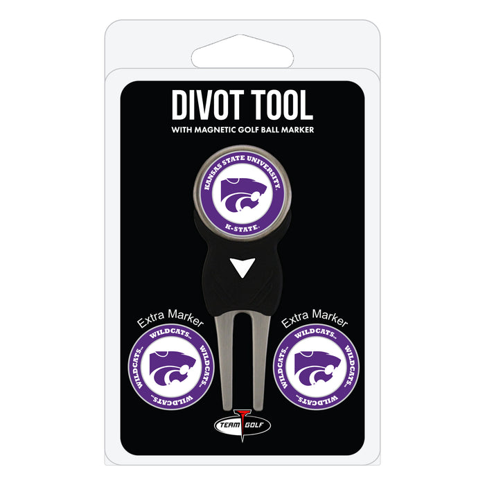 Kansas State Wildcats divot repair tool and three ball markers