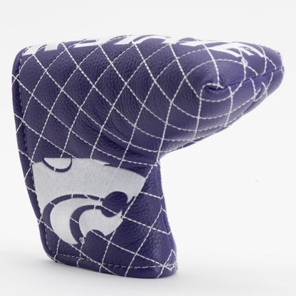 Kansas State Wildcats Solid Quilted Blade Putter Cover, angled view
