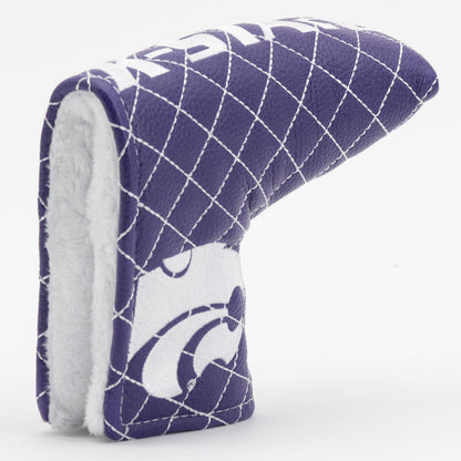 Kansas State Wildcats Solid Quilted Blade Putter Cover, opening detail