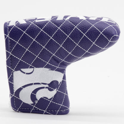 Kansas State Wildcats Solid Quilted Blade Putter Cover, front view