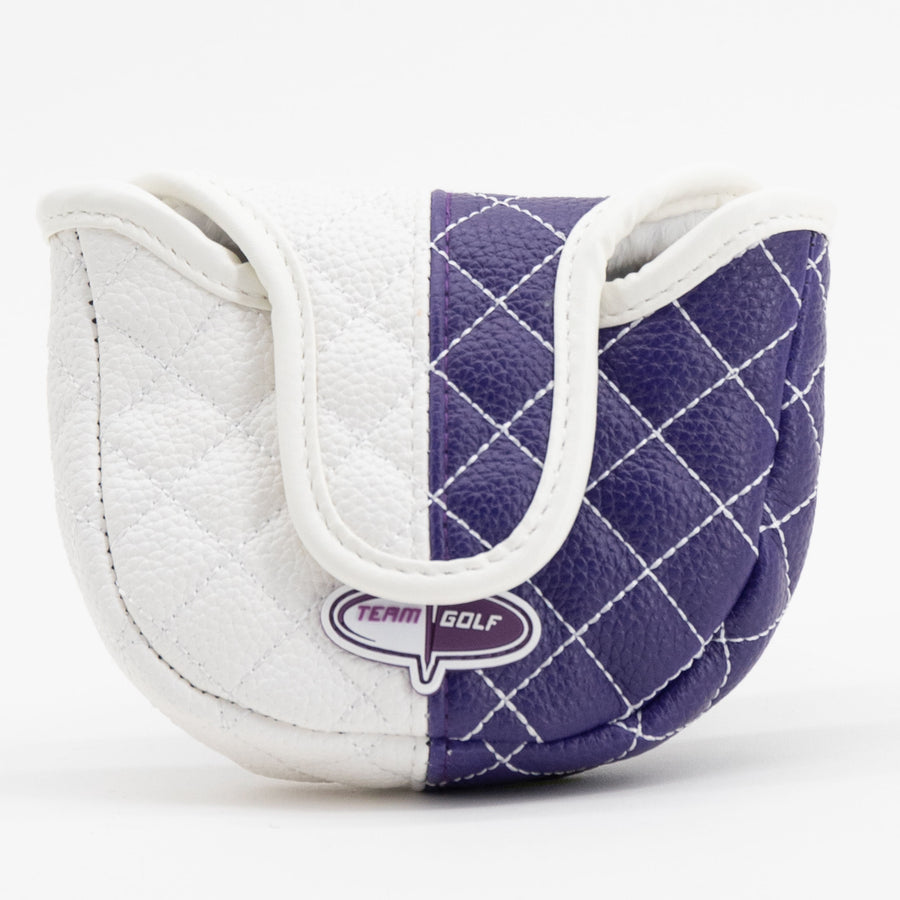 Kansas State Wildcats split quilted mallet putter cover, back view