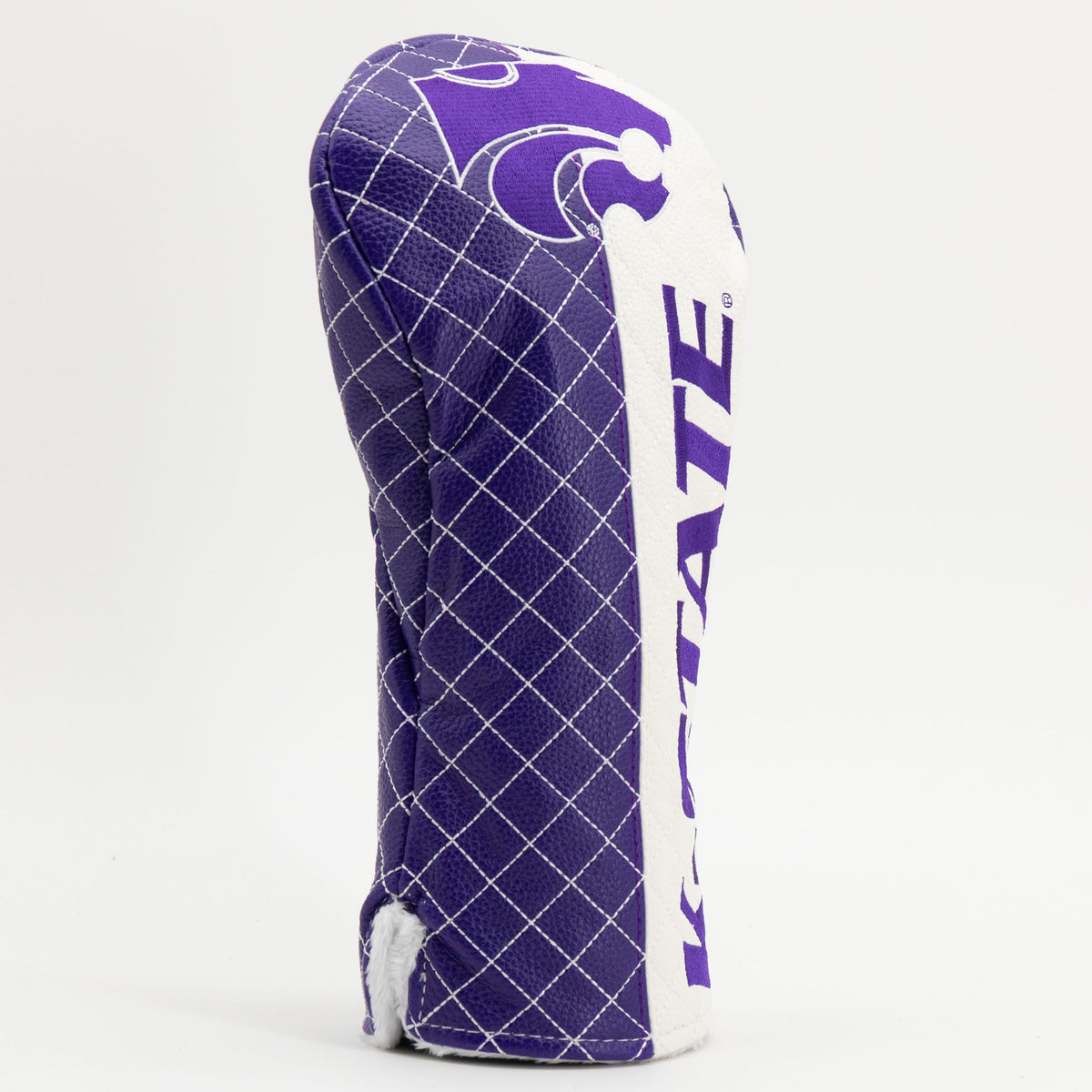 Kansas State Wildcats Split Quilted Driver Headcover, angled view