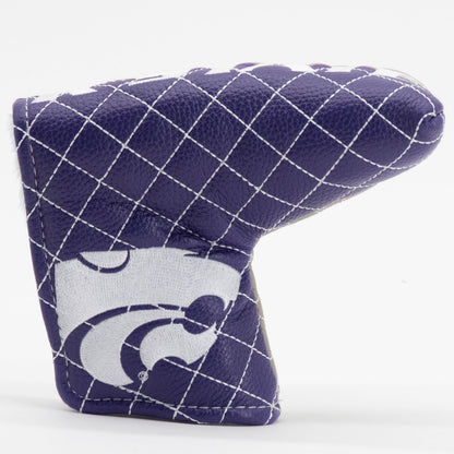 Kansas State Wildcats Split Quilted Blade Putter Cover, front view