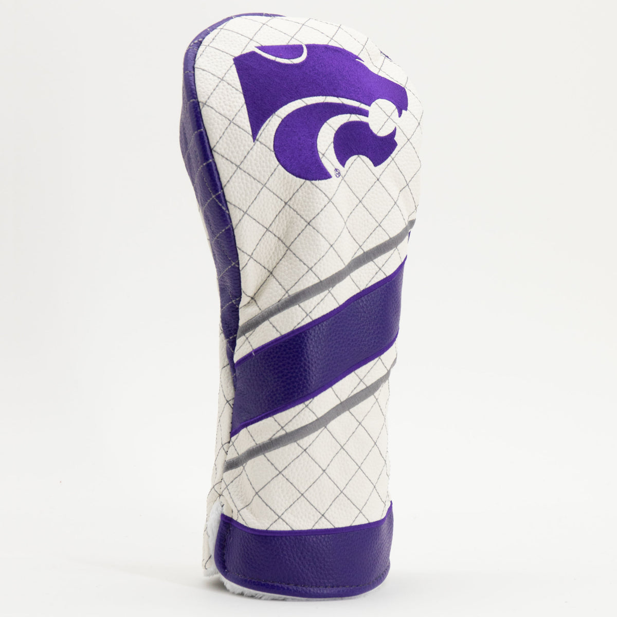 Kansas State Wildcats Striped Quilted Driver Headcover, angled view