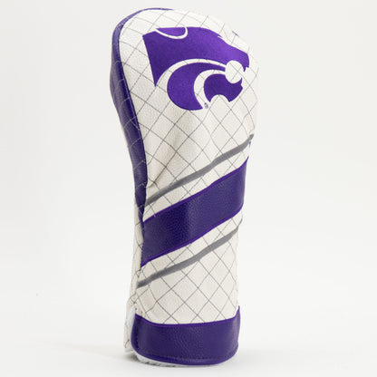 Kansas State Wildcats Striped Quilted Driver Headcover, angled view